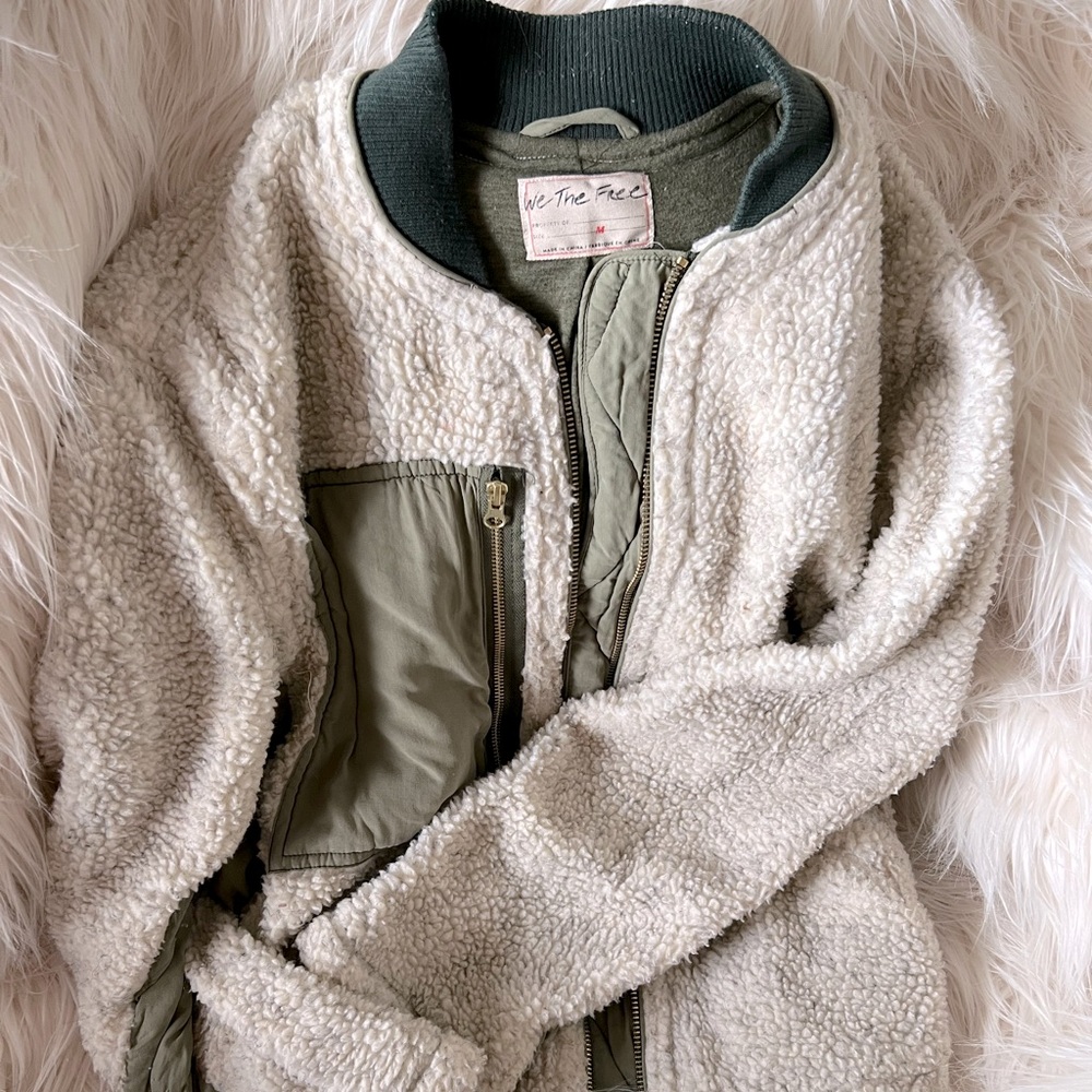 Free People Rivington Sherpa Jacket Sz M